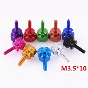M3.5*10mm Knurled Thumb Screws High Head Hand Grip Knob Bolts Aluminium Alloy - Picture 1 of 5