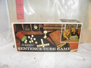SCRABBLE SENTENCE CUBE GAME - SELCHOW & RIGHTER # 96 NEW IN OPEN BOX FROM 1971 - Picture 1 of 4