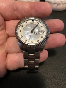 Stuhrling Original Swiss Quartz Watch Krysterna Crystal Stainless Steel - Picture 1 of 9