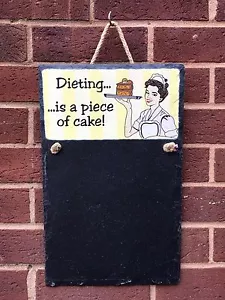Dieting is a Piece of Cake - tablero de notas de pizarra - Imagen 1 de 1