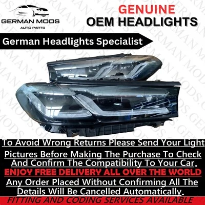 BMW 5 SERIES G30 G31 F90 M5 LCI 2020 LED HEADLIGHT LEFT OR RIGHT SIDE GENUINE OE - Image 1 of 4