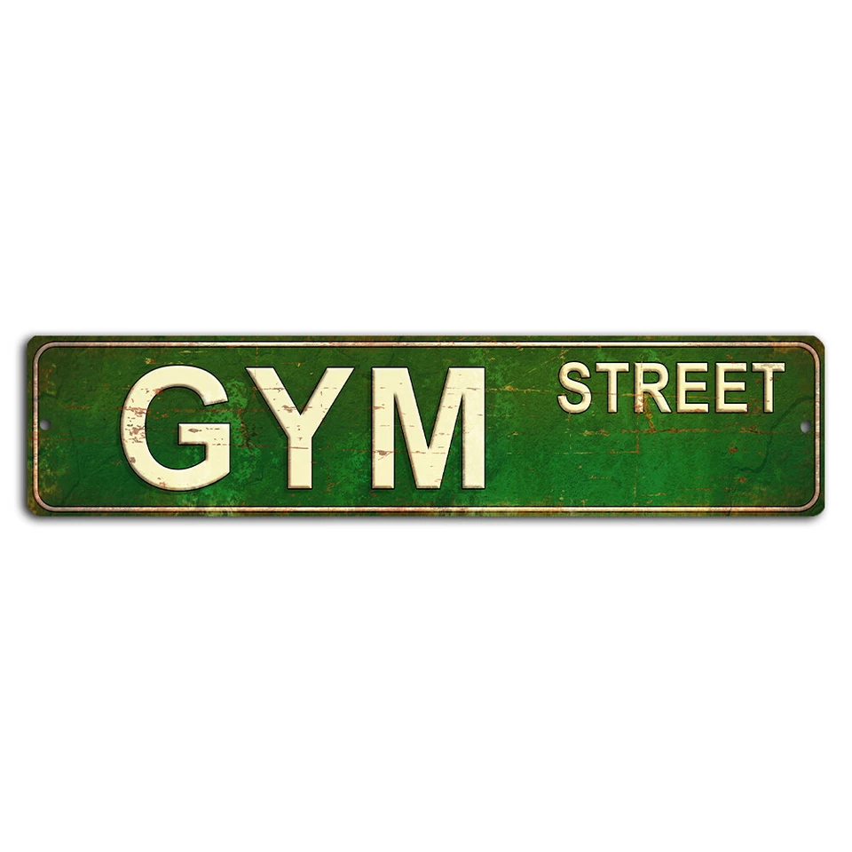 Gym Street Sign - Rustic Fitness Room Decor - Image 1 of 1