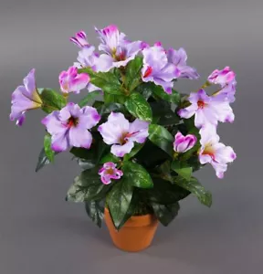 Hibiskus 40cm helllila im Topf ZF künstliche Pflanzen Kunstpflanzen Kunstblumen - Bild 1 von 1