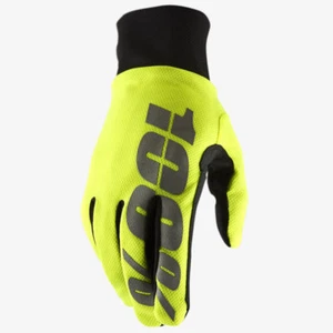 100% HYDROMATIC WATERPROOF MOTOCROSS ENDURO BIKE GLOVES NEON YELLOW MTB ENDURO - Picture 1 of 1