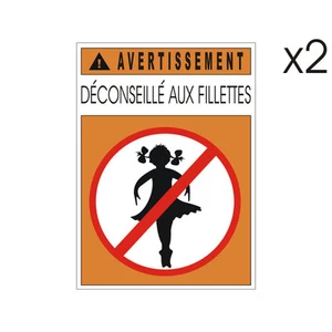 Stickers plastifiés DECONSEILLE AUX FILLETTES - 5cm x 7cm - Imagen 1 de 1
