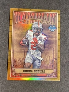 2023 Bowman University Emeka Egbuka Gold Ramblin' Man /50 #RM-11 Ohio St Rookie - Picture 1 of 6