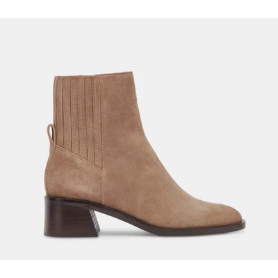 Dolce Vita 靴子女式 6 码棕色麂皮绒 Linny H2O 防水踝跟 — 第 1/4 张图片