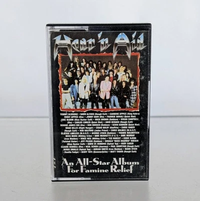 Hear N Aid 1986 Cassette Tape All Star US Album Famine Relief Rock Metal Artists - Image 1 of 4