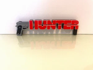 Hunter Logo 1984 Drama TV Series 7 Seasons Rick Hunter Dee Dee McCall Fred - Imagen 1 de 2