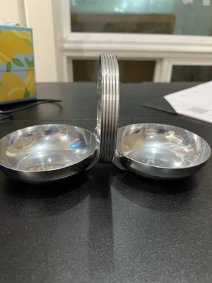 Stainless Steel Double Bowl Serving Dish Art deco - Image 1 of 4