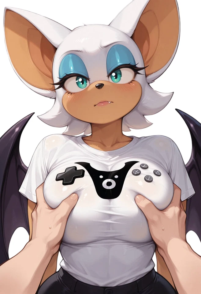 Rouge the Bat Sonic Furry Waifu 防水动漫贴纸 6 英寸汽车贴花 — 第 1/1 张图片