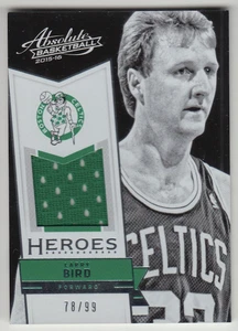 2015-16 Panini Absolute Boston Celtics Larry Bird Heroes Game Worn Jersey /99 - Picture 1 of 2