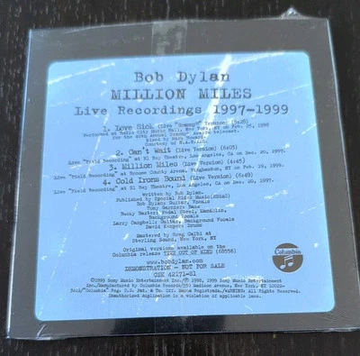 Bob Dylan /Million Miles Live Recordings/ 1997-1999 /Promo only SEALED CD 4 Trax Foto 1 de 2