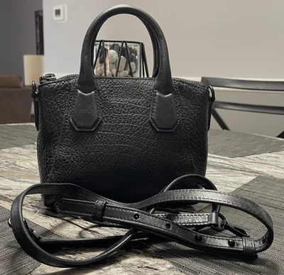 MICHAEL KORS BLACK PEBBLED LEATHER LITTLE CROSSBODY PURSE BAG - Image 1 of 4