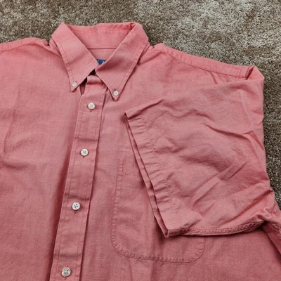 Camisa JOS A BANK Para Hombres Coral Manga Corta Con Botones Se Mantiene Genial XL 100 Algodón Foto 1 de 4