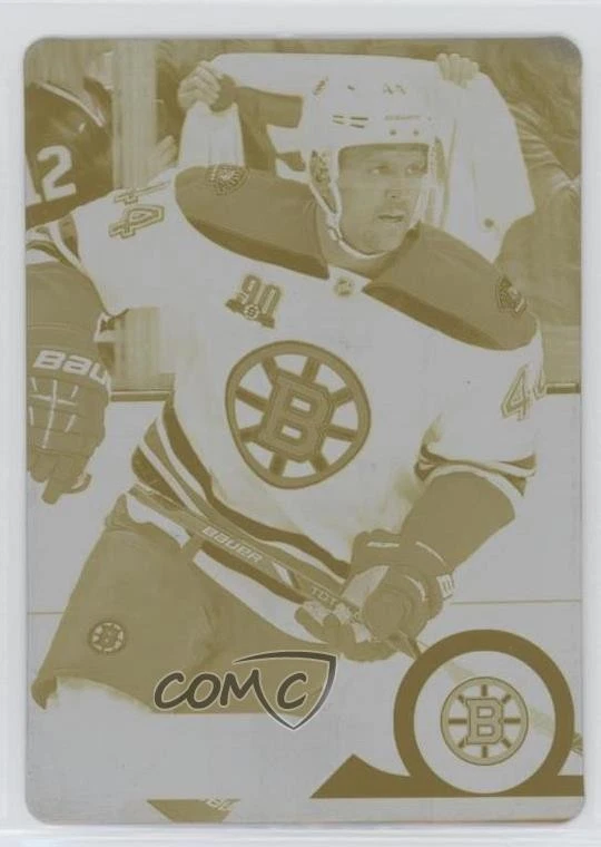 2014-15 Upper Deck Printing Plate Yellow 1/1 Dennis Seidenberg #19 i9i - Image 1 of 3