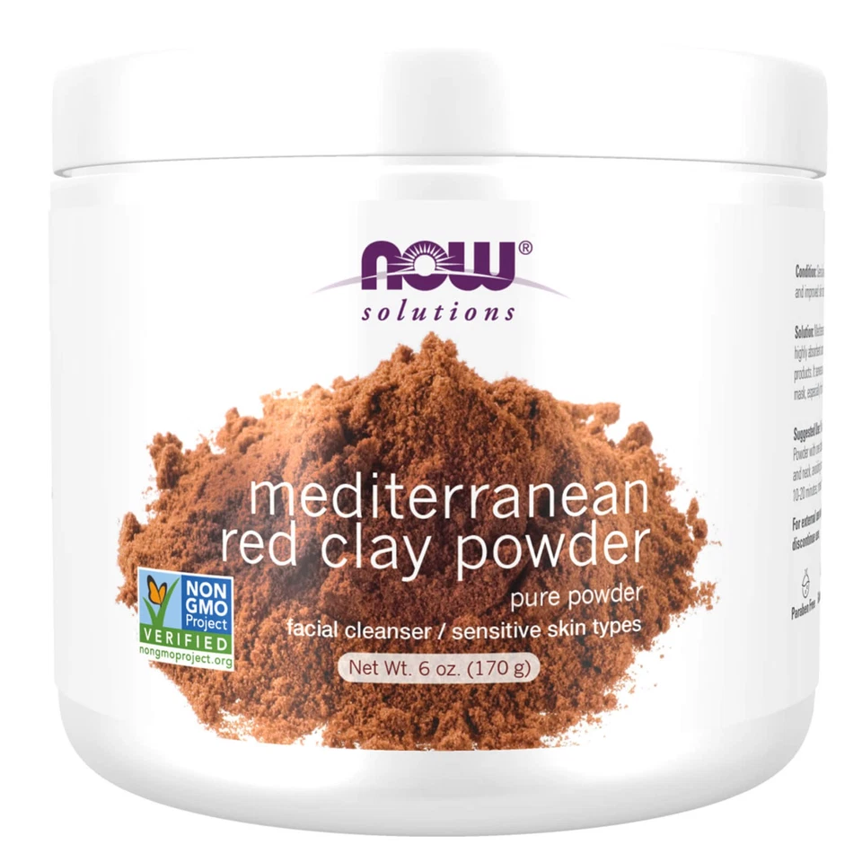 NOW FOODS Mediterranean Red Clay Powder 6 oz, Clearance for Best By 12/2025 - Image 1 of 4