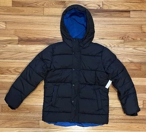 Essentials Jacket Boy’s XL (12) Heavyweight Hooded Puffer Winter Coat Black NWT - Picture 1 of 10