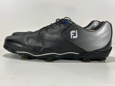 Zapatos de golf FootJoy DNA Helix cuero negro plateado 53318 para hombre talla 14 Foto 1 de 4