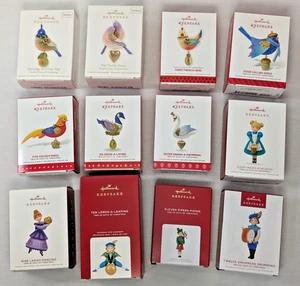 Lotto 12 Giorni di Natale Hallmark Keepsake Ornamenti Set Completo Nuovi in Scatole - Foto 1 di 10