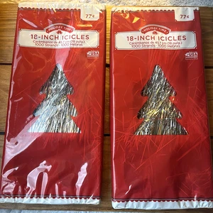 De colección Sellado Holiday Time 18 Pulgadas Plata Icicles 1000 Hilos Árbol de Navidad Decoración - Imagen 1 de 5