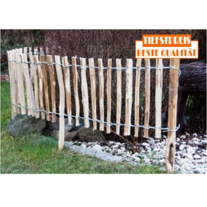 Staketenzaun Holzzaun Gartenzaun Imprägniert Zaunlatte H35cm Länge 5m Abst.7-8cm - Bild 1 von 10