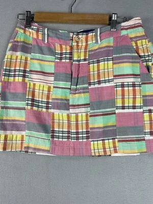 Saia CAPE MADRAS 4 Elizabeth Maine Feminina Xadrez Algodão Patchwork Madras Mini - Imagem 1 de 4