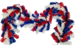 6FT Brush Garland 4th of July Red White & Blue Mixed Branch Indoor Outdoor Decor - Picture 1 of 5