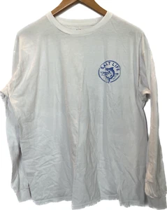 Salt Life Mens Long Sleeve Shirt Live Salty Cotton White Graphic Logo Large - Picture 1 of 6