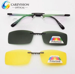 2 piezas Gafas de sol con clip magnético polarizado Gafas Monturas para conducción nocturna RX - Imagen 1 de 9