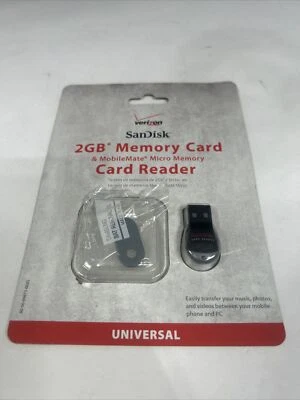 "New"  Verizon SanDisk MobileMate Micro Memory Card Reader No Card J42 - Image 1 of 2