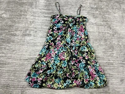Twentyone Dress Womens Small Multicolor Floral Sleeveless Smocked Lined Mini - Image 1 of 4