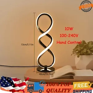 Desktop Corded Bedside Lamp, LED Table Lamp for Bedroom Spiral Table Lamp - Picture 1 of 12