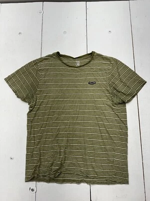 Volcom Green White Striped Short Sleeve Shirt Mens Size XXL - Image 1 of 4