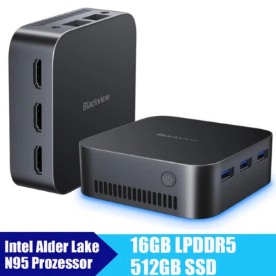 Blackview MP80 Intel 12th Mini PC 16GB 512GB Windows 11 Pro PC 4K UHD Graphics