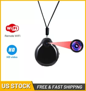 WiFi Mini Wearable Camera HD 1080P Video Recorder Necklace Cam Motion Detection - Picture 1 of 20