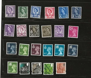 GB, REGIONALS WILDINGS, MACHINS AND DECIMAL ISSUES x 23 MINT NEVER HINGED - Picture 1 of 1