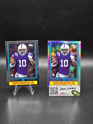 Adonai Mitchell Topps 1974 Refractor and Base - 2024 Topps Chrome Football - Image 1 of 2