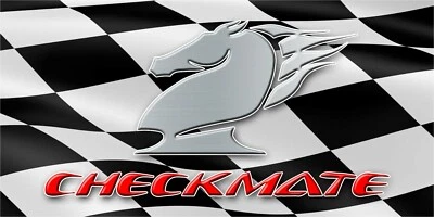 AGNEW GRAPHICS Checkmate, Powerboat, Boat, Wake, Offshore, Performance, Man Cave Garage Banner