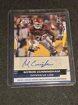 2022 Pro Set Draft #PSA-MC2 Myron Cunningham Autographs Blue - Image 1 of 2