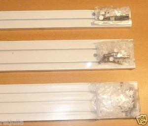 Schiene Gardinenschiene 1/2/3 läufig Vorhangschiene, Montageset Längen 120-720cm - Bild 1 von 16