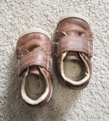 Stride Rite Toddler Shoes - Size 3 - Brown Leather Soft Sole Baby Walking Shoes - Image 1 of 4