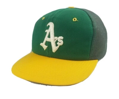 Vintage Oakland A's Sports Specialties Mesh Adjustable Snapback Trucker Hat Cap - Image 1 of 4