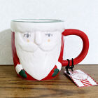 Santa Claus Coffee Mug 20 oz Retro Figural Christmas Holiday Hand Painted