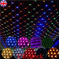 LED String Fairy Net Lights Curtain Mesh Christmas Party Outdoor Indoor Decor UK