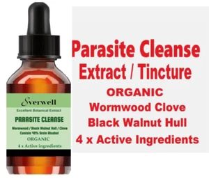 Parasitic Cleanse Organic Tincture Extract: Wormwood, Black Walnut Hull & Clove - Picture 1 of 7