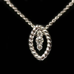 ROBERTO COIN NEU Barocco 18K Weißgold Diamant Marquise Anhänger Halskette - Bild 1 von 9