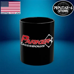 Parker Bow Crossbows 11 oz 15 oz tazza da tè caffè nera - Foto 1 di 1