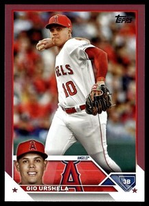 2023 Topps Update GIO URSEHLA MOTHER'S DAY HOT PINK 17/50 ANGELS US259