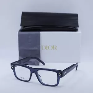 NEW Dior CD DIAMONDO S3I 3000 Shiny Grey Blue 53mm Eyeglasses - Picture 1 of 6